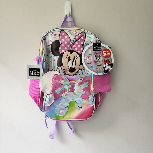 Disney's Minnie Mouse Backpack Set | Kid's School Bag | Lunch bag, Pencil Case - Picture 2 of 5